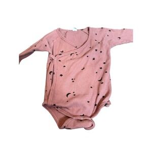 Kate Quinn Romper Baby Girls 18-24 Months Pink Moon Star Organic Cotton Print